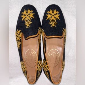 Stubbs and Wootton Medal Needlepoint Slippers